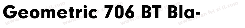 Geometric 706 BT Bla字体转换
